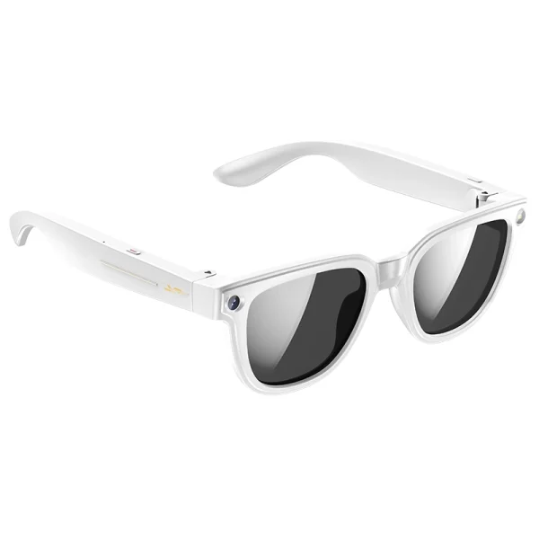 AI Powered Smart Glasses with Built-in 4K Camera-white