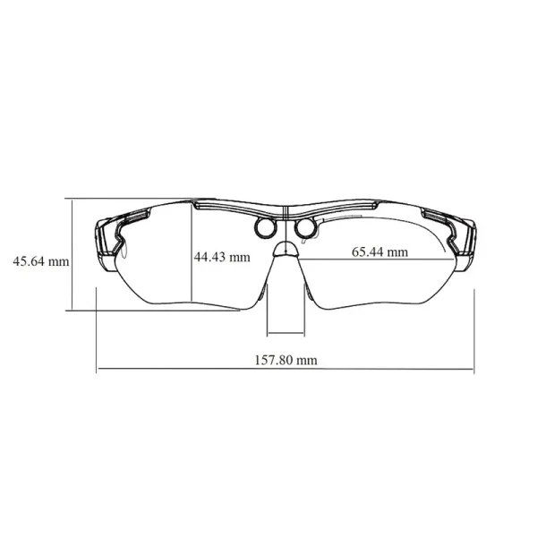Smart AI Glasses Dimensions